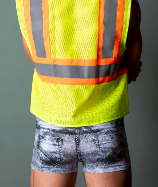 Male Power Costumes Workin Hard Denim S/M