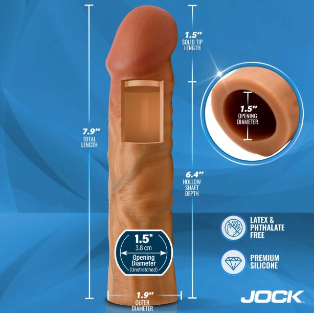Enhancers 1.5" Silicone Penis Extension Sleeve - Medium