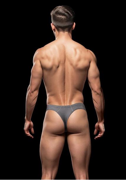Envy Sexy Slinky Thong Grey Lxl