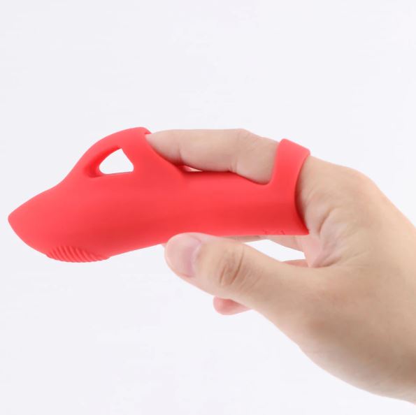 Lana Liquid Silicone Finger Vibe Red