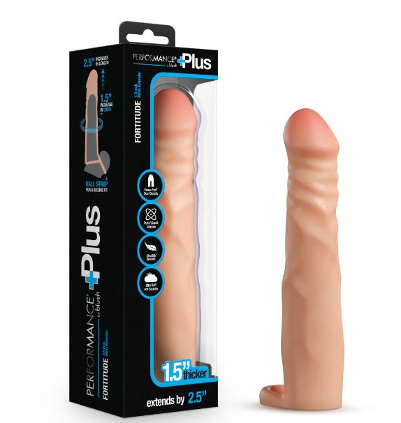 Performance Plus 2.5 in. Silicone Penis Xtender Beige