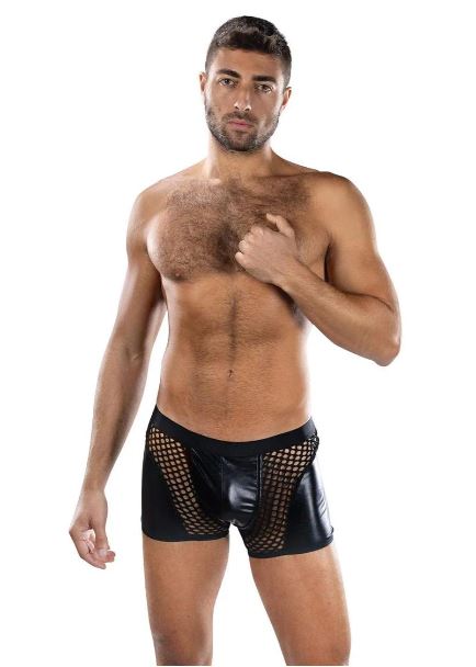 Sheer Contratt Boxer Brief Black