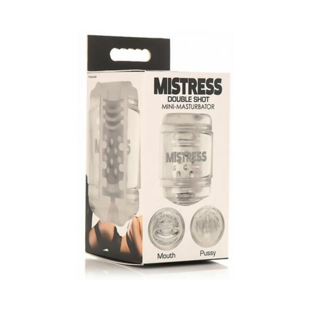 Double Shot Mouth and Pussy Stroker - Clear