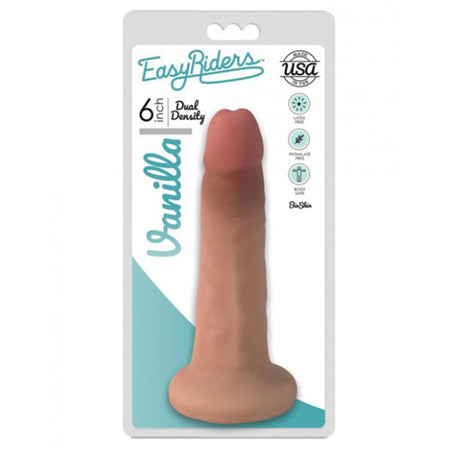 Easy Riders 6 Inch Dual Density Dildo - Flesh