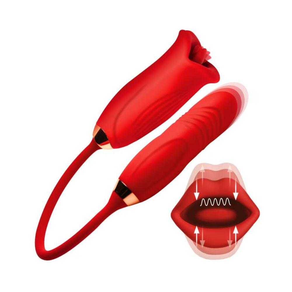 Magic Kiss Clitoral Stimulator with Thrusting Vibrator