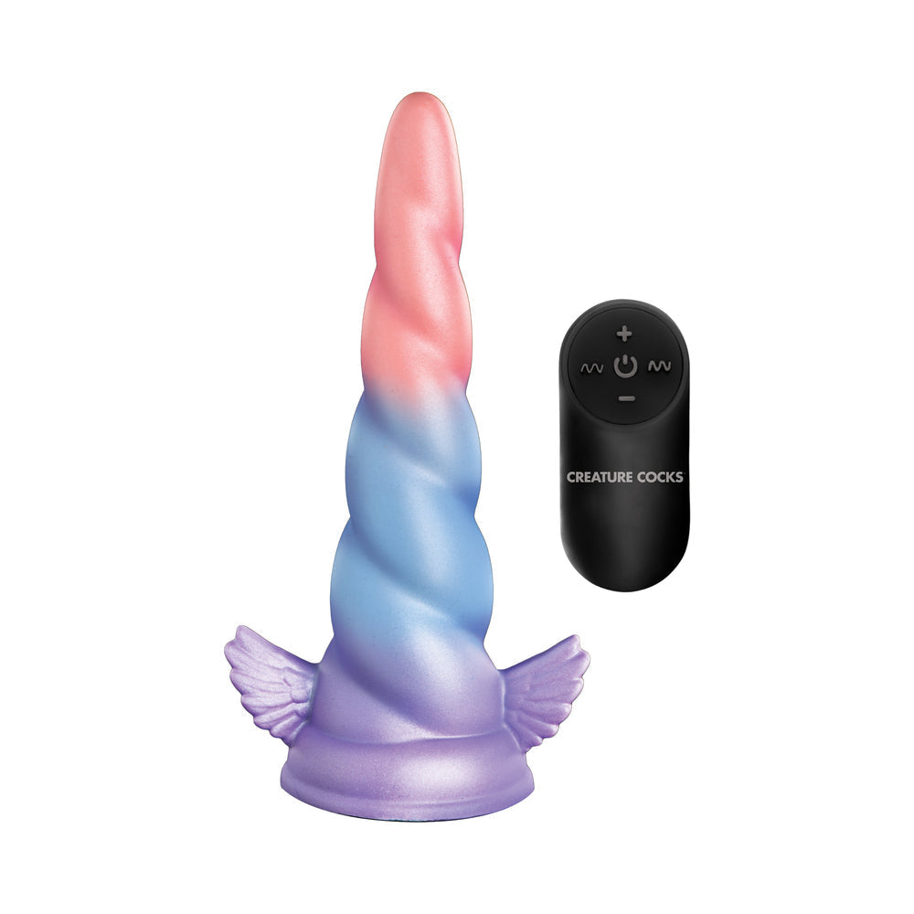 Deluxe Dream Rider Vibrating Unicorn Silicone Dildo