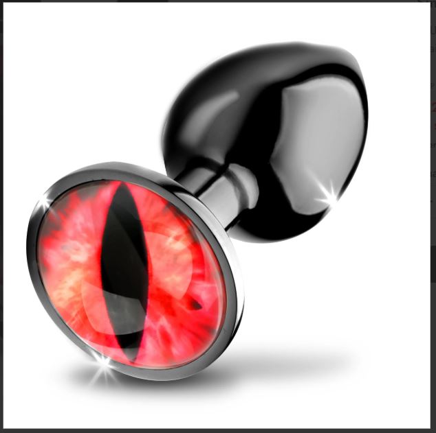 Sinister Eye Red Eye Metal Butt Plug - Small
