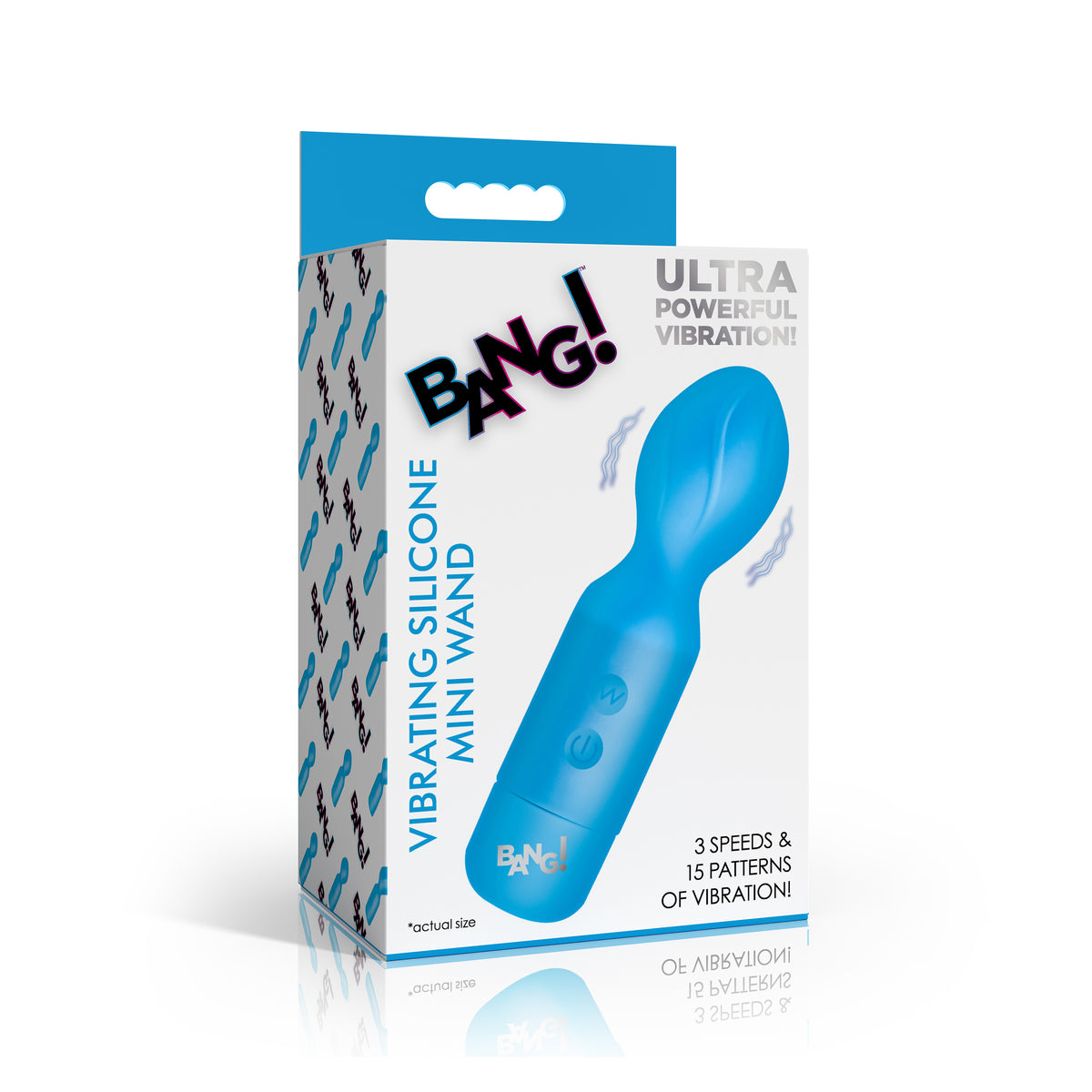 18X Vibrating Silicone Mini Wand - Blue
