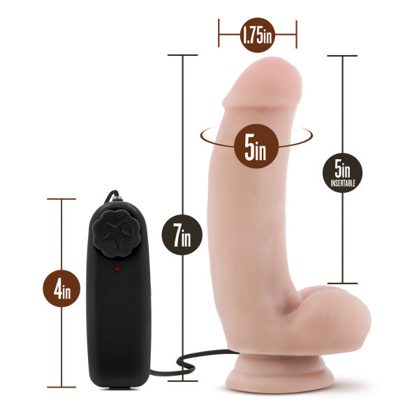 Loverboy - The Quarterback - 7 Inch Vibrating Realistic Cock - Vanilla
