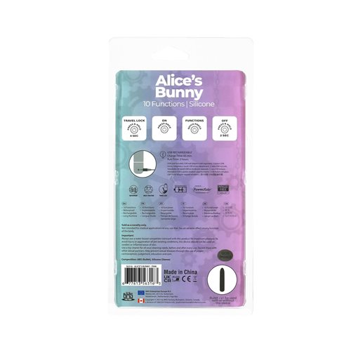 Alices Bunny Rechargeable Bullet With Removable Rabbit Sleeve Pink