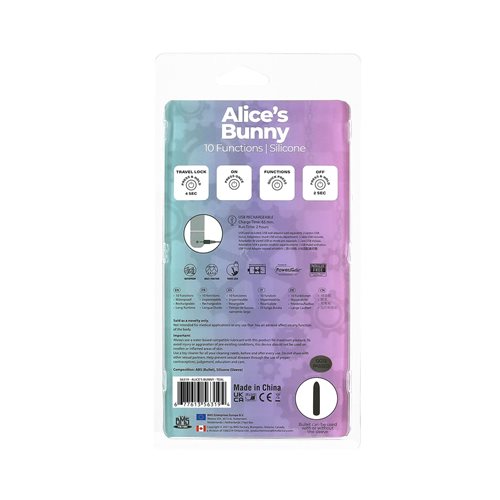 Alices Bunny Rechargeable Bullet With Removable Rabbit Sleeve Teal