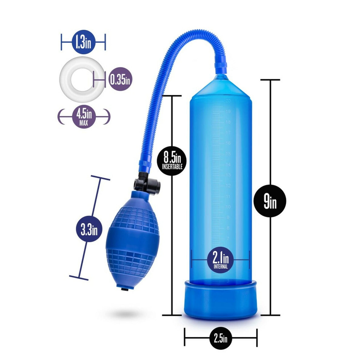 Blush Performance VX101 Male Enhancement Pump - Blue