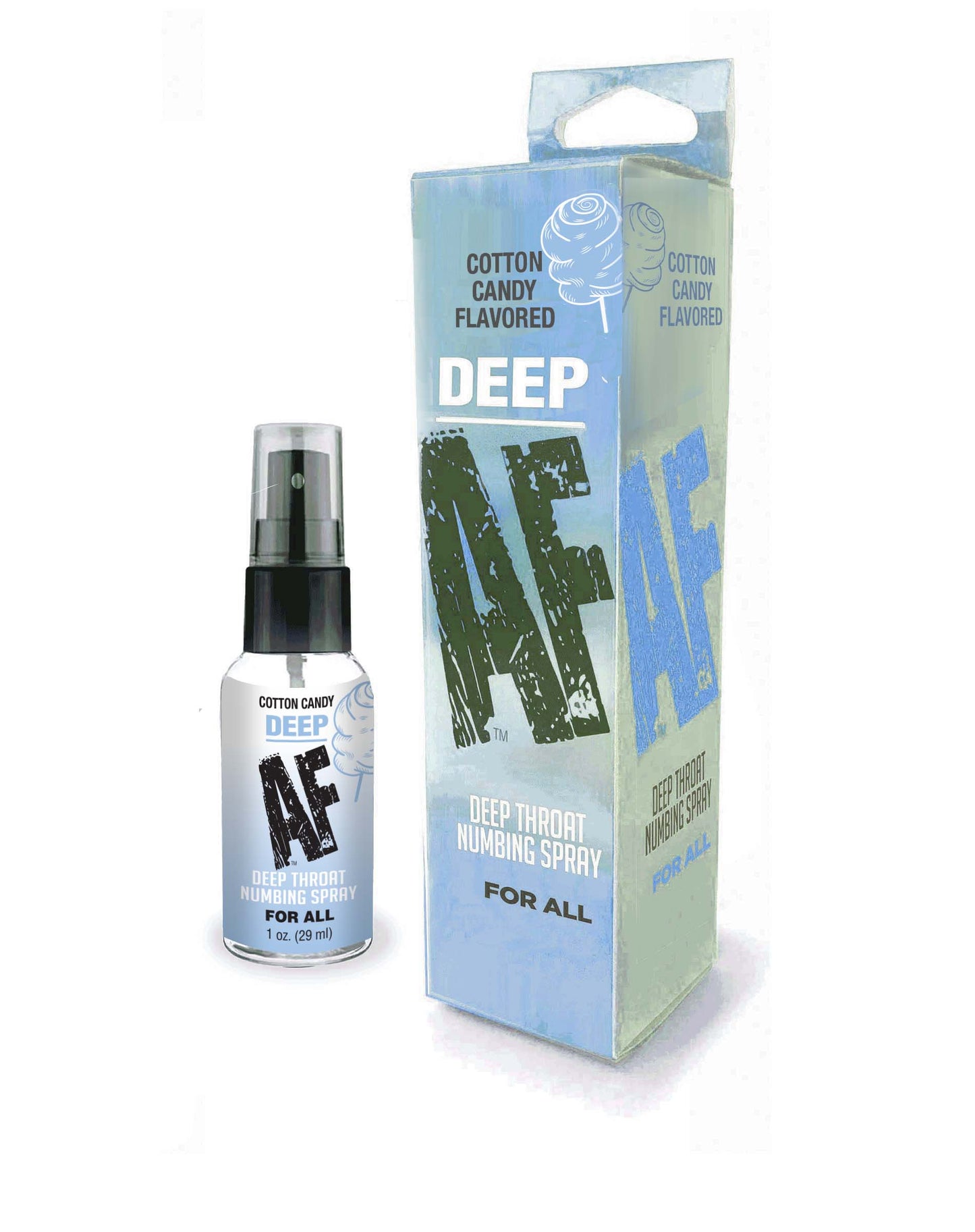 Deep AF Numbing Deep Throat Spray Cotton Candy 1 oz.