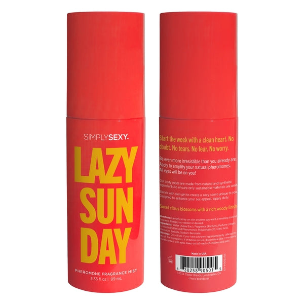 Simply Sexy Pheromone Body Mist Lazy Sunday 3.35oz