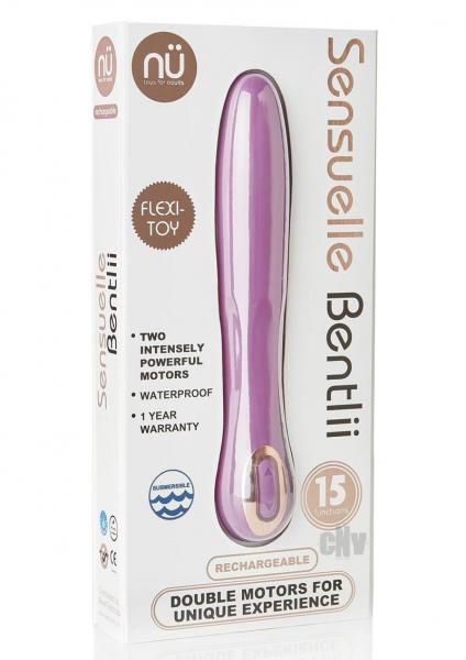 Sensuelle Bentlii Silicone 15 Functions Dual Motor Waterproof Usb Rechargeable Purple