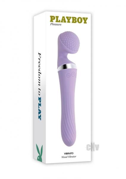 Playboy Vibrato Rechargeable Silicone Dual Ended Wand Vibrator Opal