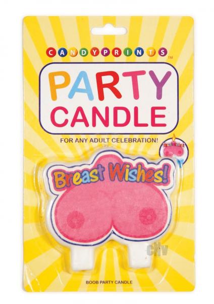 Breast wishes party candle