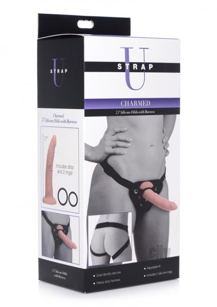 Charmed 7.5 Inch Silicone Dildo with Harness