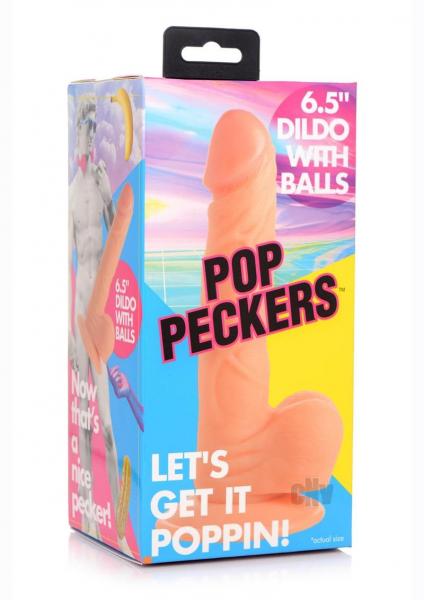 6.5 Inch Dildo with Balls - Light