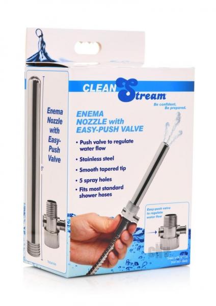 Enema Nozzle with Quick Shut Off/On Valve