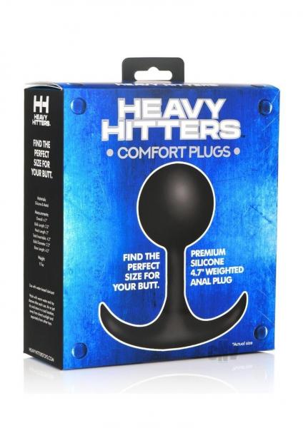 Premium Silicone Round Weighted Anal Plug - XL