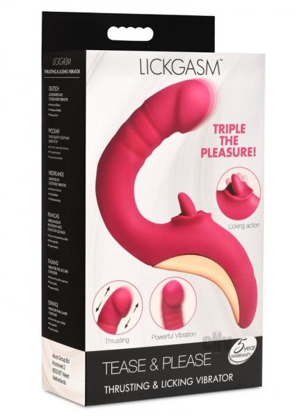 Tease and Please Thrusting and Licking Vibrator