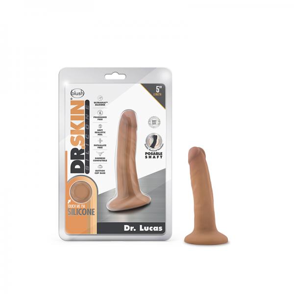 Dr. Skin Dr. Lucas Dong With Suction Cup Silicone 5 In. Mocha