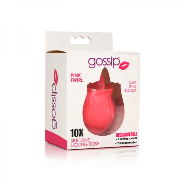 10X Pink Twirl Silicone Licking Rose