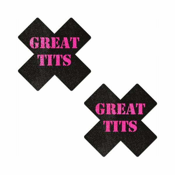 Pastease Great Tits Cross - Black/pink O/s