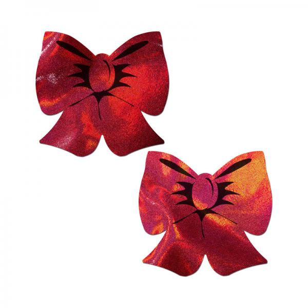 Pastease Red Holographic Bow Fuller Coverage
