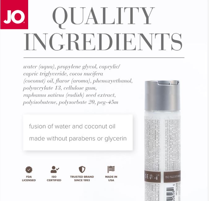 JO Coconut Hybrid Lube 2 OZ