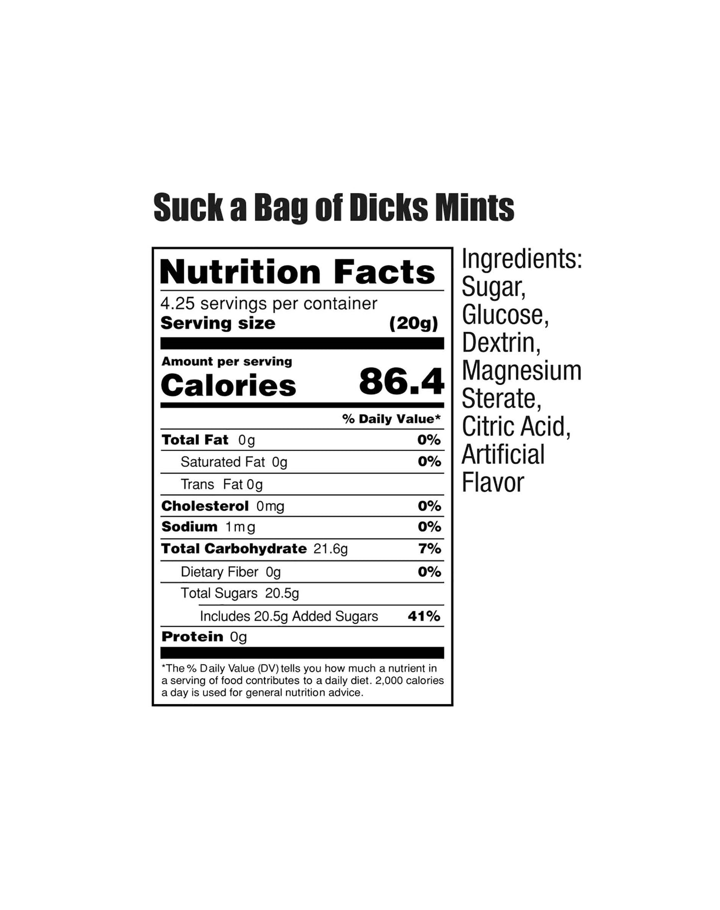Suck A Bag Of Minty Dicks 3oz
