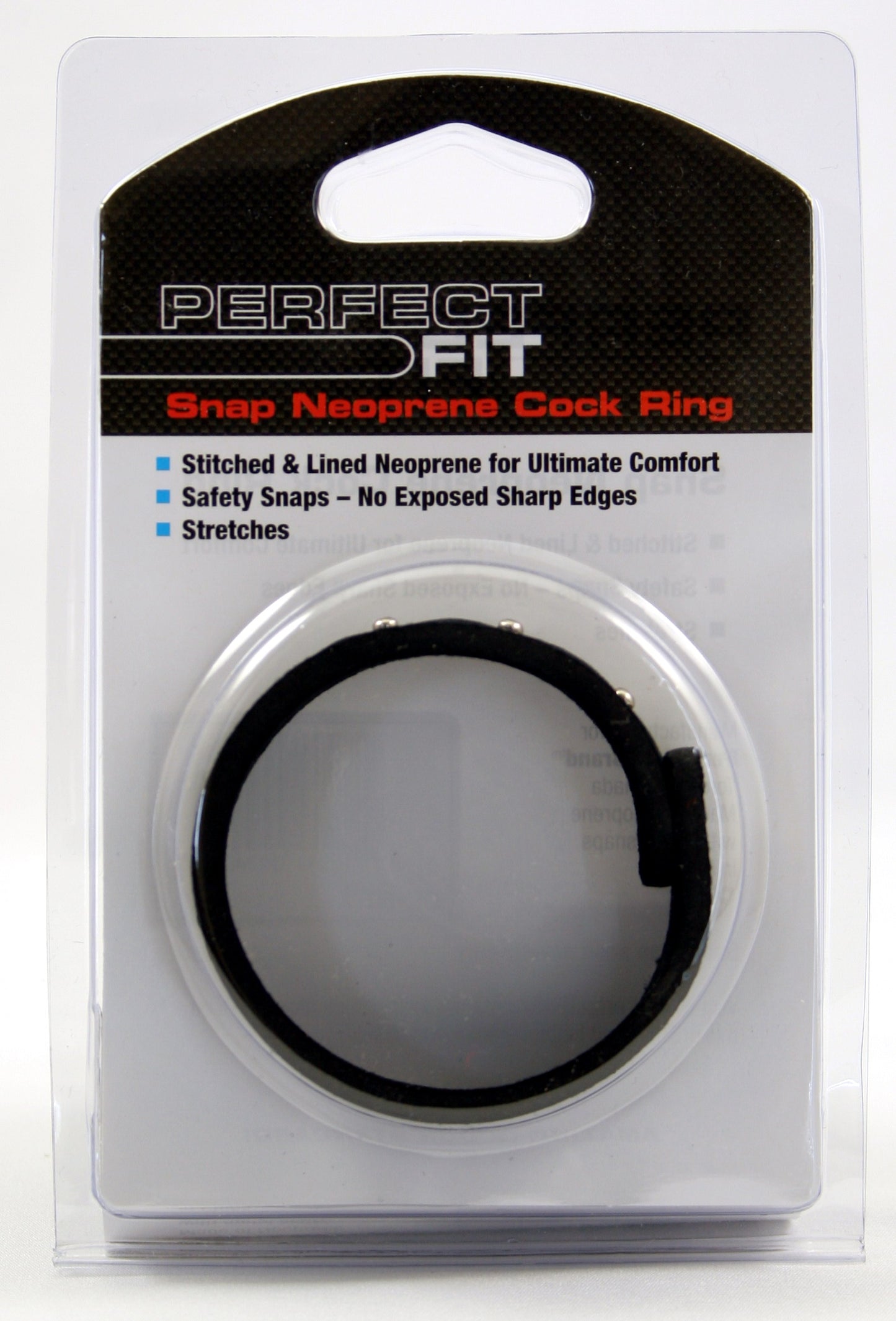 Neoprene Snap Cock Ring Black