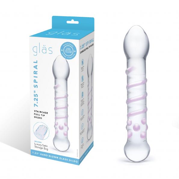 Spiral Staircase Full Tip Glass Dildo