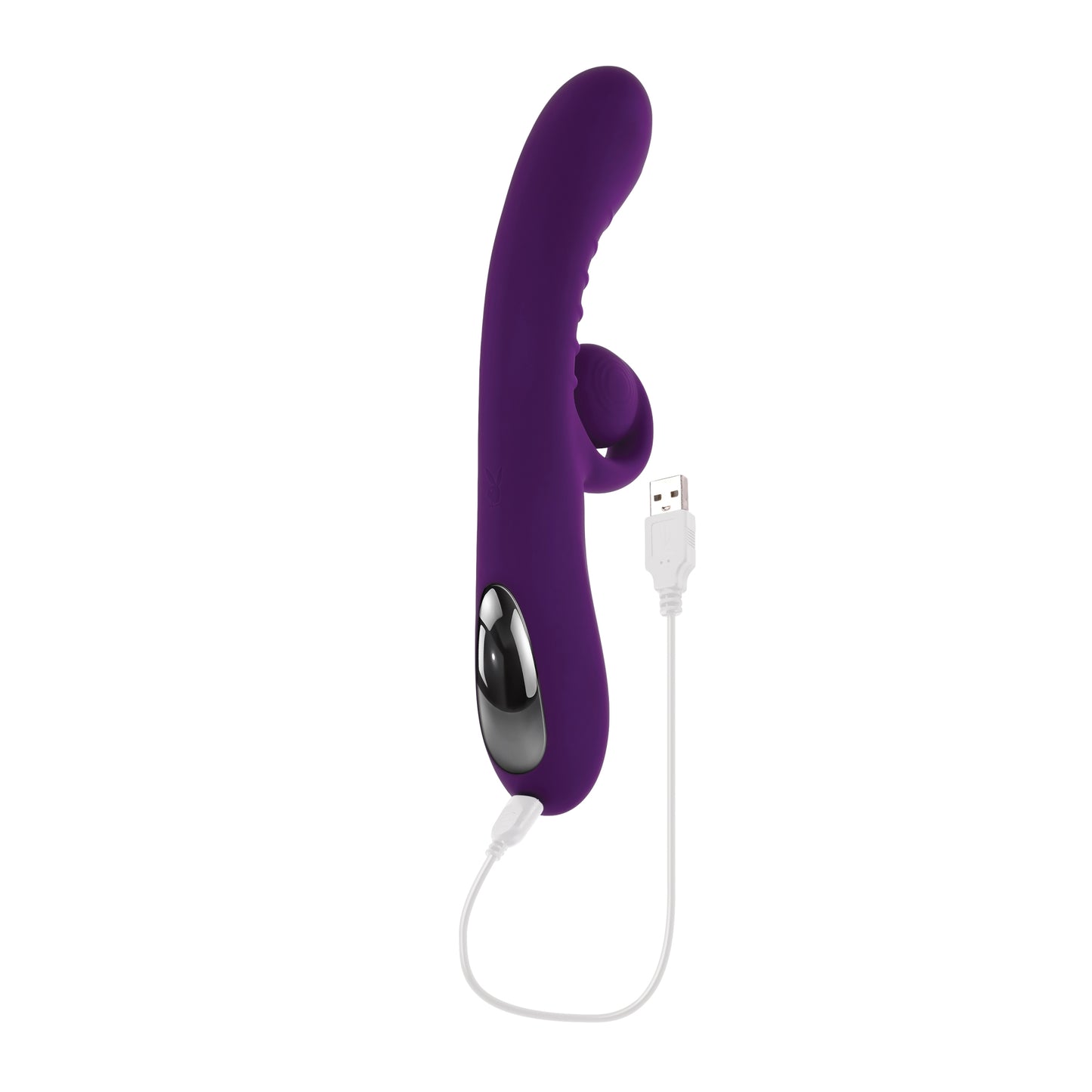 Playboy Curlicue Rechargeable Dual Stim Vibrator Silicone Acai