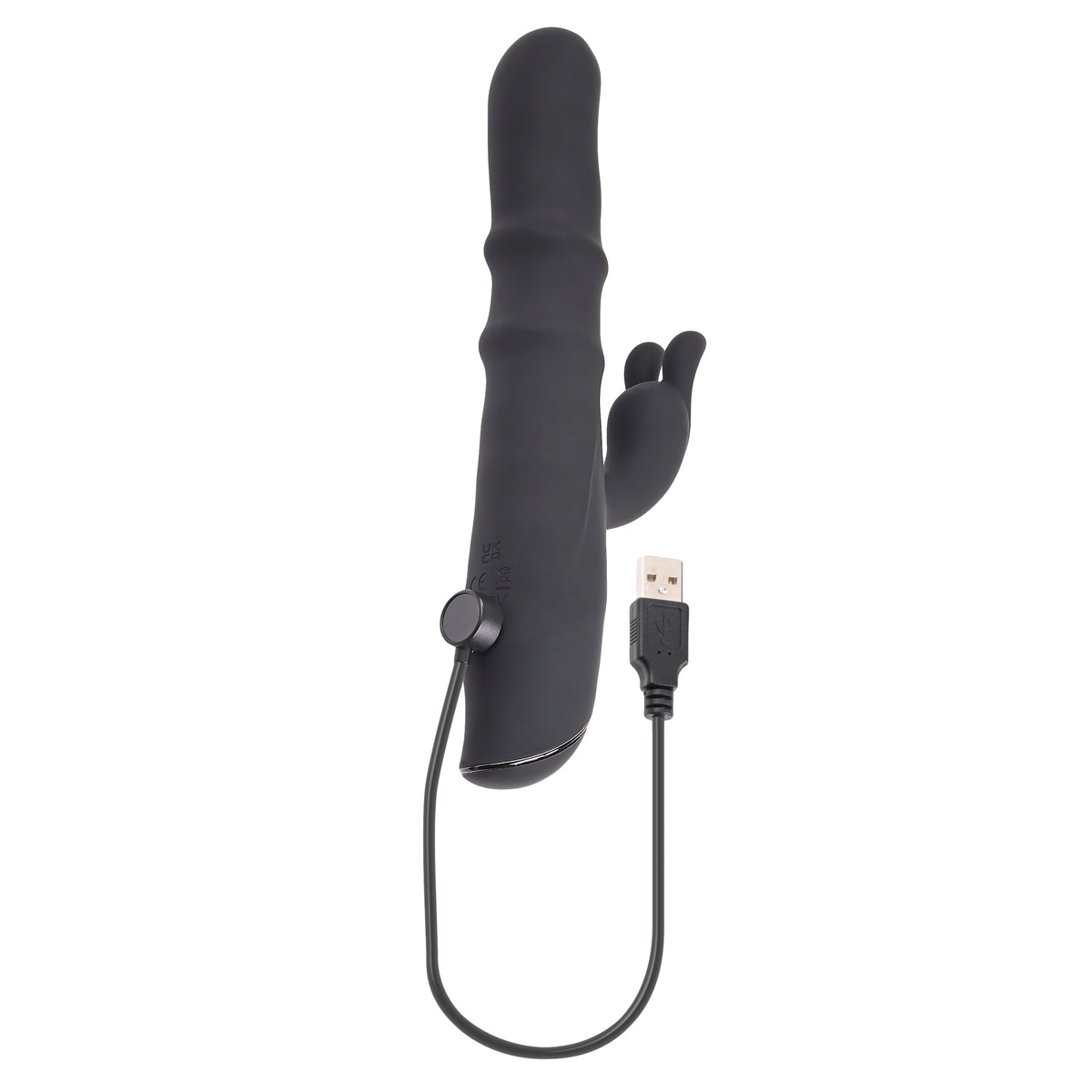 Evolved Ringmaster Rechargeable Dual Stim Vibe Silicone Black