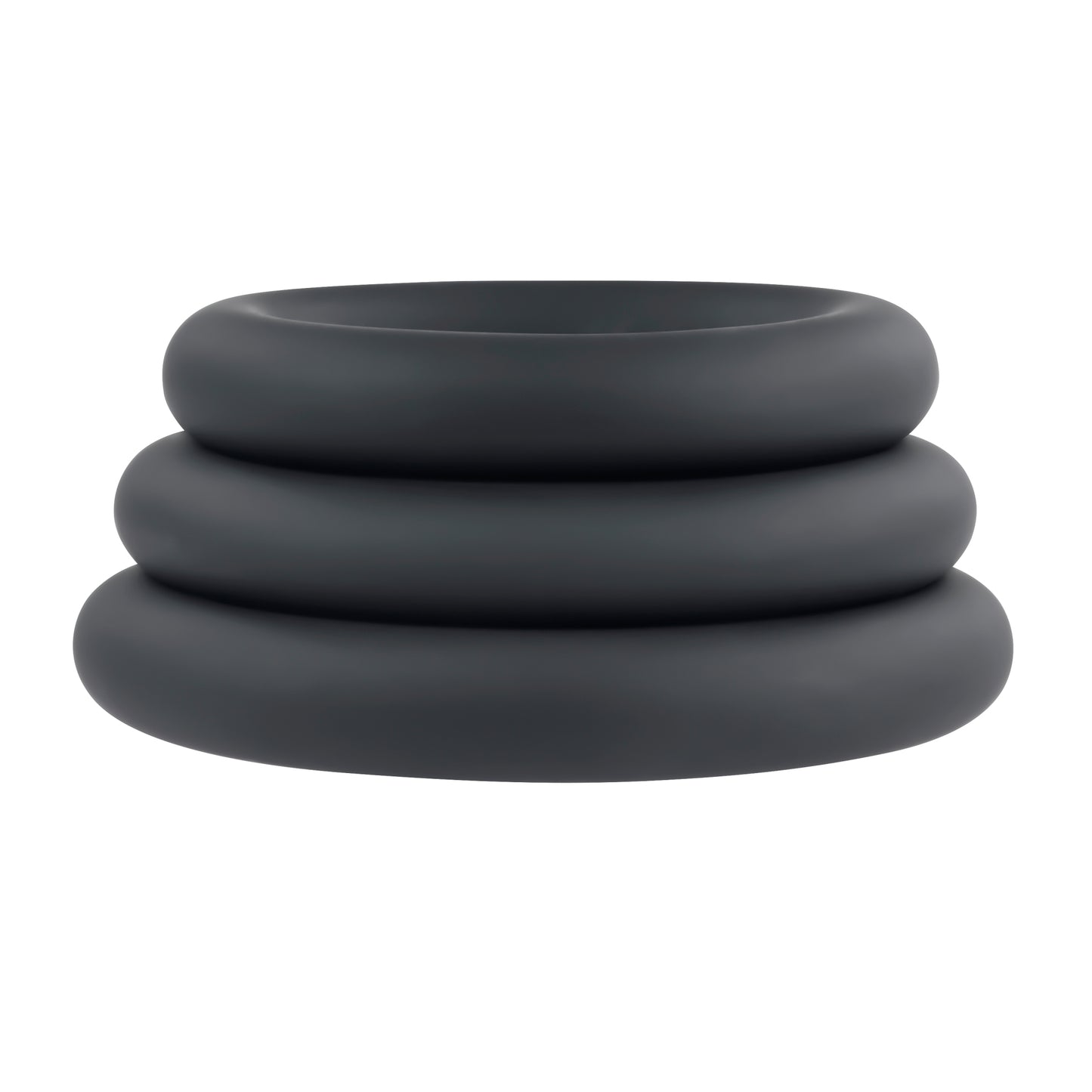 Selopa 3 Ring Circus Cock Ring Set Silicone Black
