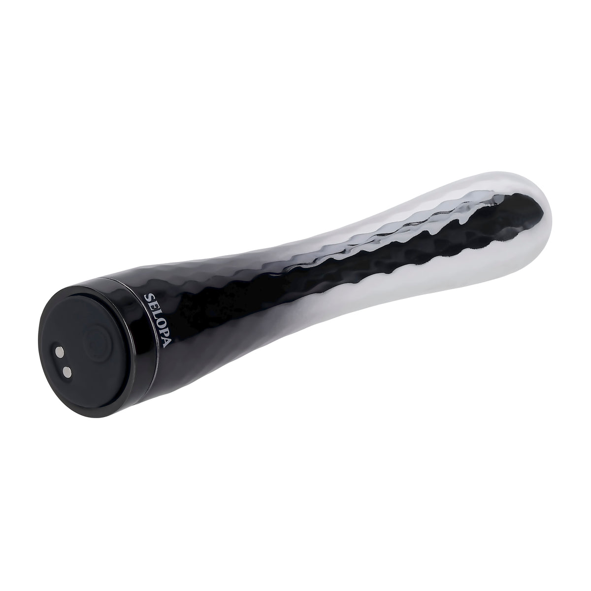 Selopa Silverado Rechargeable Vibrator Abs Plastic & Silicone Silver/black