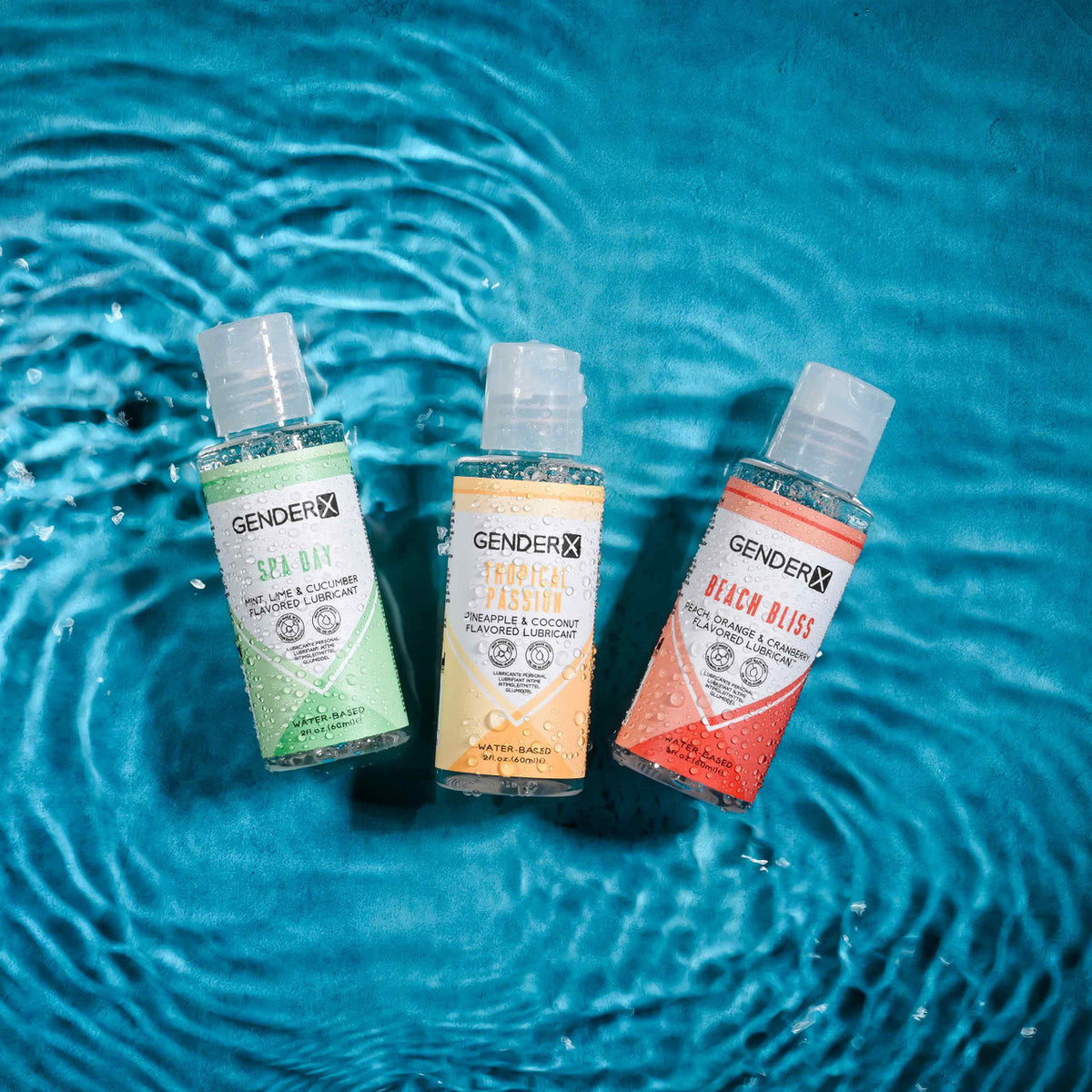 Gender X Flavored Lube Travel 3-pack