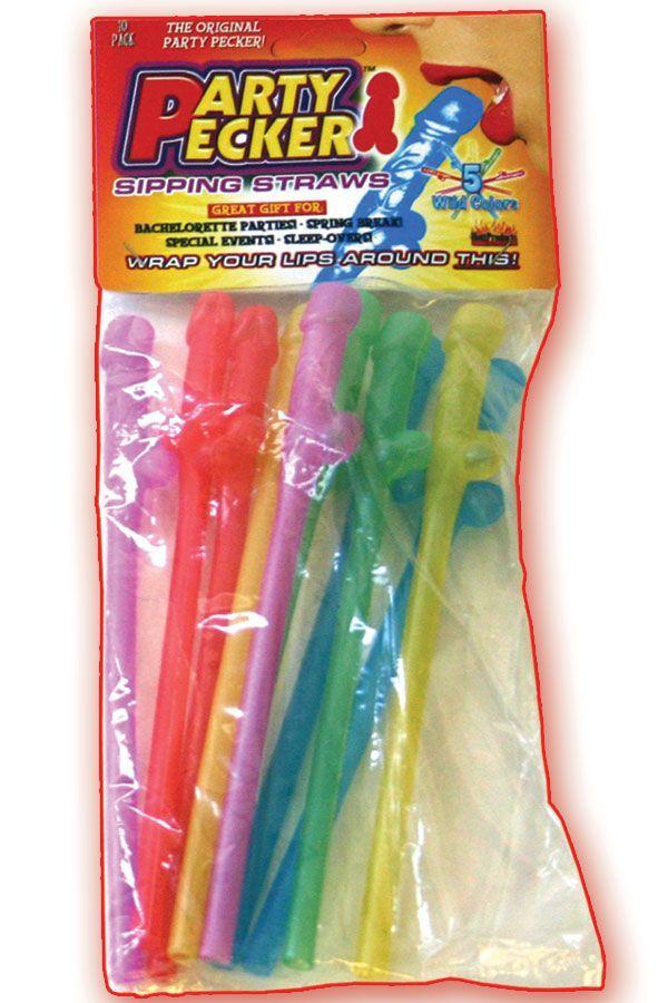 Party Pecker Sipping Straws (assorted)