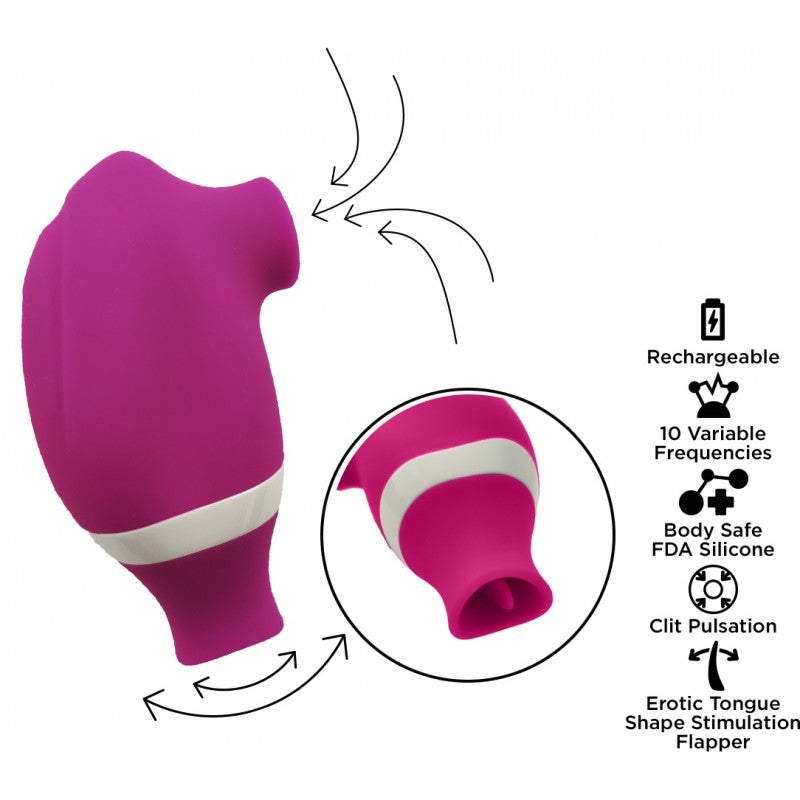 Stardust Supernova Flicking Tongue And Suction Toy Magenta