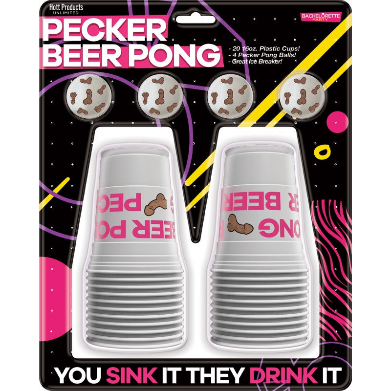 Pecker Beer Pong Game With Balls