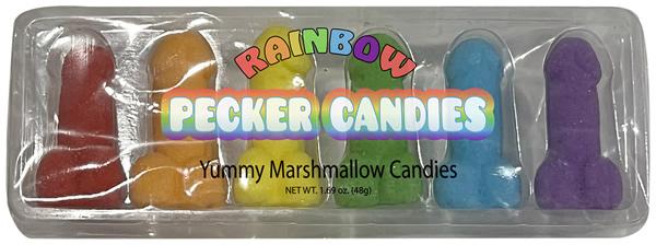 Rainbow Penis Marshmallow Candies