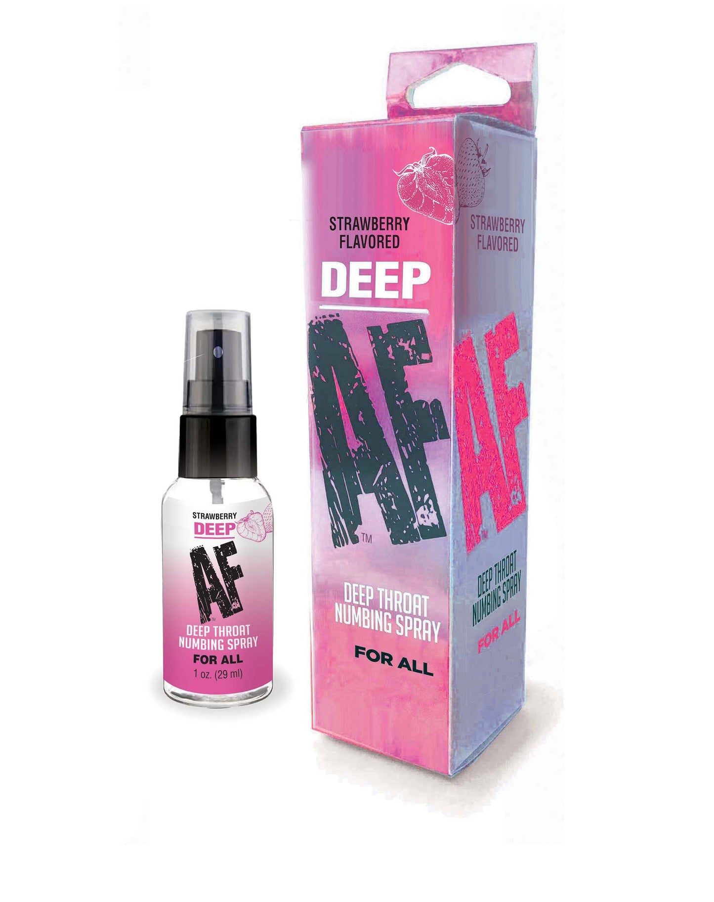 Deep Af Strawberry Flavored Deep Throat Numbing Spray 1 Oz.