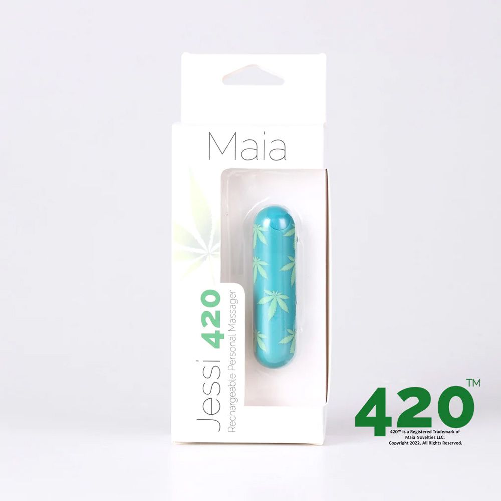 Jessi 420 Mini Bullet Vibrator Emerald Green