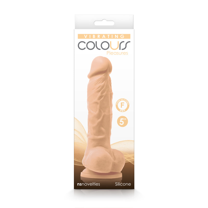 Colours Pleasures Vibrating 5" Dildo - White
