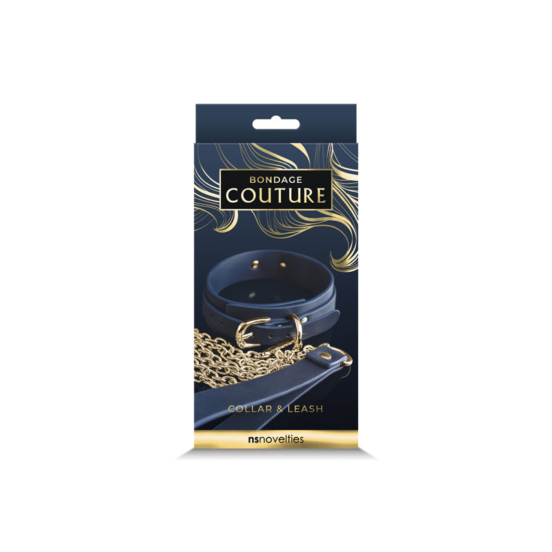 Bondage Couture Collar and Leash Blue