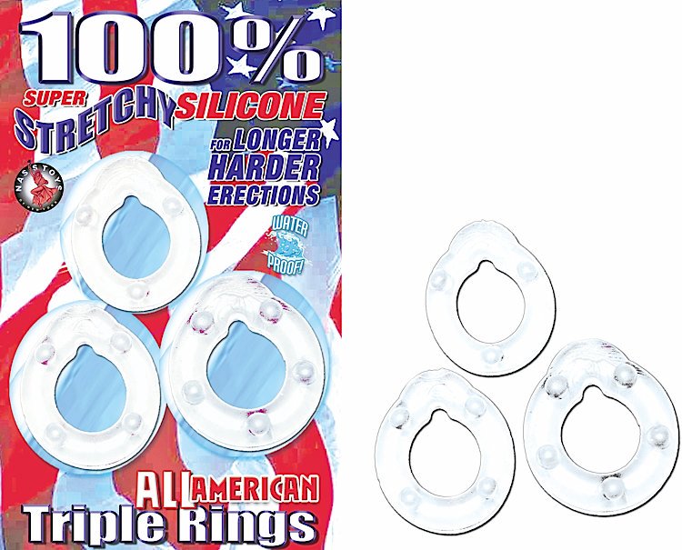 All American Triple Rings - Clear