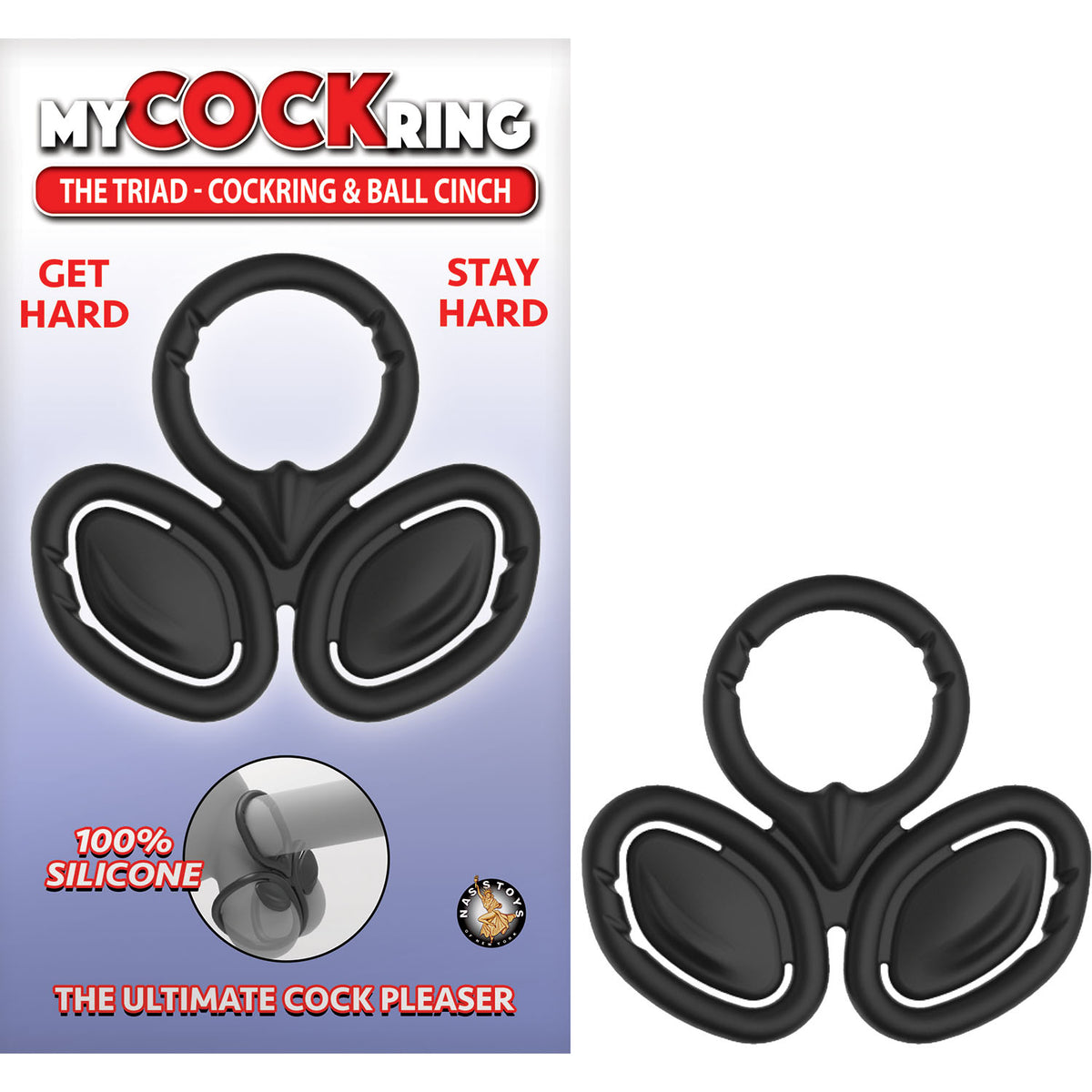 My Cockring The Triad Cockring & Ball Cinch Black