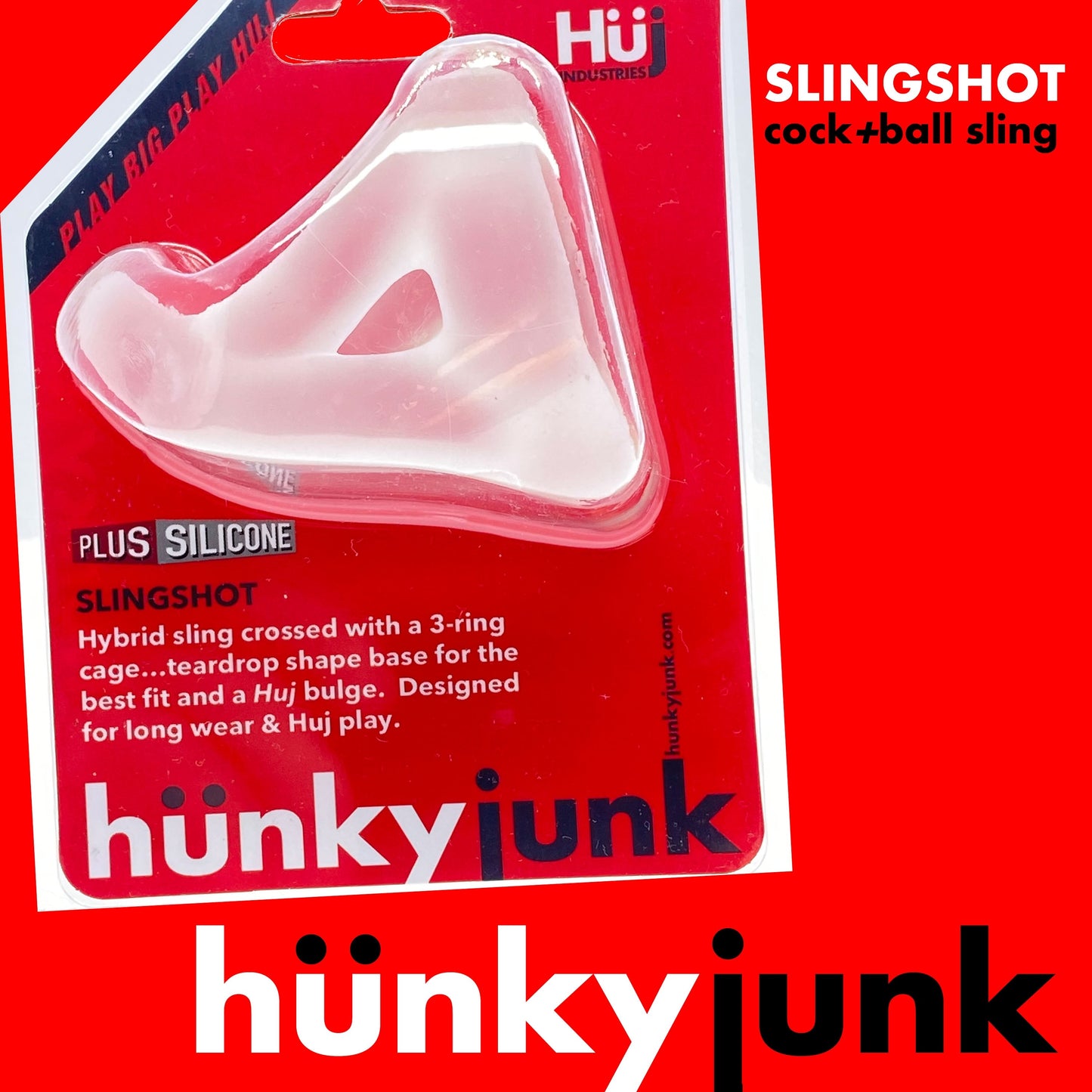 Hunky Junk Slingshot 3 Ring Teardrop - Ice